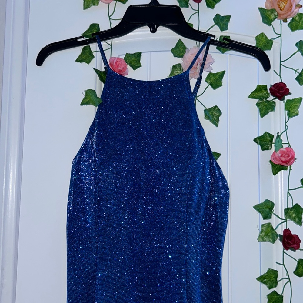 Blue to silver party/prom dress